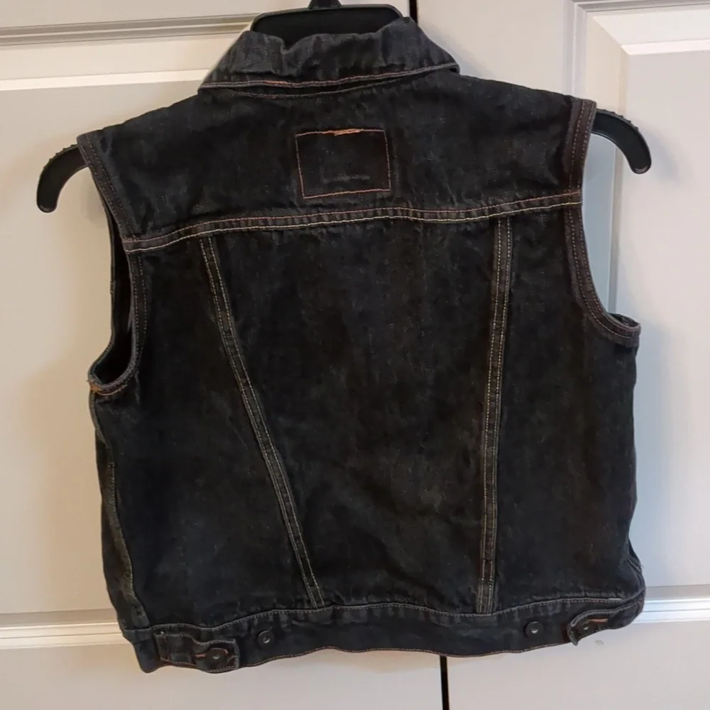 Levi's Black Denim Vest 10-12
